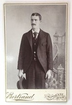 Antique Cabinet Card Unidentified Dapper Man Late 1800s Bertrand Spokane WA - £14.95 GBP