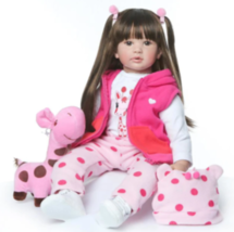 NPK Collection 24" NPK DOLL Reborn Doll Girl Doll Baby Girl Reborn Toddler Doll - £65.78 GBP