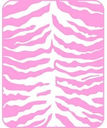 PINK ZEBRA Design Faux Fur Luxury Soft Baby Throw Crib Blanket Apx 43 in... - £21.66 GBP