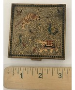 VOLUPTE USA Engraved Elephant Birds 1920/30&quot;s COMPAC WITH ORIGINAL POWDE... - $1,857.08 MXN