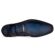 Fangio Classic Penny Loafer Genuine Ostrich Leg & Quill Shoes Denim Blue image 3