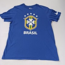 The Nike Tee CBF Brazil Futbol Soccer Team Youth Blue Cotton T-Shirt Size Large image 11