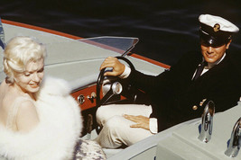 Some Like It Hot Marilyn Monroe Tony Curtis at wheel of speedboat 11x17 Photo - $17.95