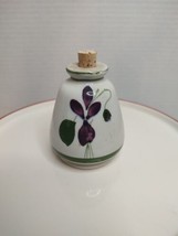 Vintage 2.75&quot; Torquay Violets Perfume Bottle Bud Vase Devon England Bathes - $13.10