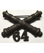 1902-1905, U.S ARMY ARTILLERY CORPS, BRONZE, 64th FIELD ARTILLERY, COLLA... - $35.00