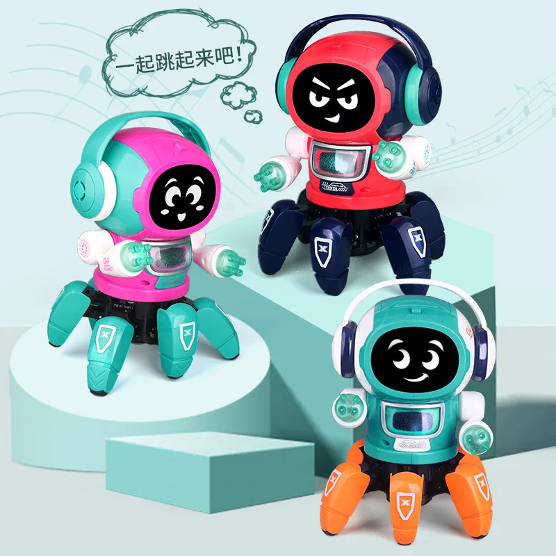 Dance Robot Electric Pet Musical Shining Toys 6 Claws Octopus Robot Educational - £19.65 GBP+