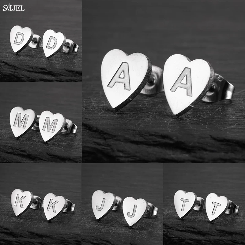 Play 100% Stainless Steel A-Z Initial Earrings for Women Girls Personalize Lette - £16.58 GBP