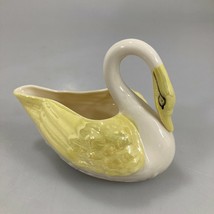 Belleek Swan Yellow Luster 4 1/2&quot; Trinket Dish Creamer 7th Mark 1980-92 Ireland - £26.66 GBP