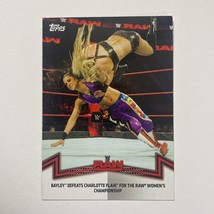 2018 WWE Topps Women&#39;s Division Matches Moments RAW-2 Bayley Def Charlotte Flair - £0.79 GBP