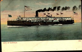 Postcard-Vintage - City of Buffalo Steam Ship bk49 - £3.17 GBP