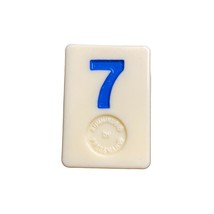 Pressman Rummikub Blue 7 Tile Original Replacement Game Piece Smooth Back u - £5.25 GBP