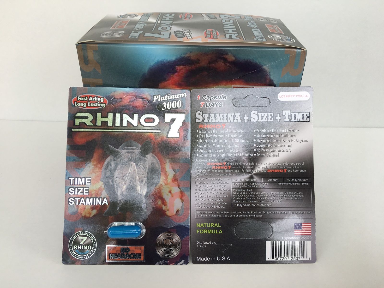 Rhino 7 Male Sexual Enhancement 1 Box = 24 Pills  - $29.99
