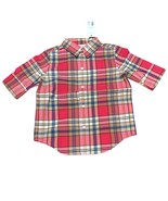 Janie and Jack Plaid Button Down Shirt Size  3 New with tags - $374.14 MXN