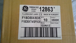 (NEW) GE Fluorescent Lamps F18DBX/835 OrderCode# 12863 Box of 10 - $18.59