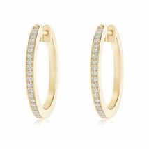 ANGARA Natural Diamond Round Hoops Earrings in 14K Gold (Grade-GVS2, 0.32 Ctw) - £1,063.17 GBP