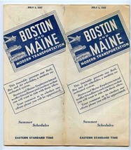 Boston &amp; Maine Rail Bus &amp; Airways Schedules Summer 1937 Altitude Map Minute Man - £37.98 GBP