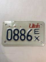  Utah Highway Patrol Exempt Motorcycle License Plate # 0886 EX - £234.66 GBP