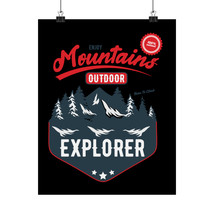 Mountains Outdoor Explorer Born to Climb Matte Vertical Poster Premium M... - £11.52 GBP+