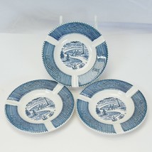 Currier and Ives Ash Trays 5.25&quot; Royal China Park Bench Lot of 3 - £9.28 GBP