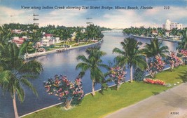 View along Indian Creek showing 21st street bridge Miami Beach M10 - £3.34 GBP
