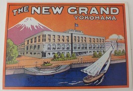 Luggage Label THE NEW GRAND, Yokohama - 5-1/2&quot; x 3-13/16&quot; (13.97 cm x 9.... - $6.00