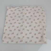 Gerber White Flannel Cat Bee Blanket Pink Blue Flower Cotton Receiving - £25.88 GBP