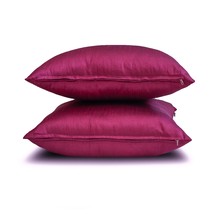 Plain Pillow Covers Magenta Set of 2,  Art Silk Plain &amp; Solid - Magenta ... - $17.00+