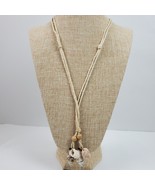 Vintage Handmade Sheshell Necklace 26 Inch Pullover - $16.83