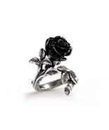 Alchemy Gothic R241 Wild Black Rose Ring Eternal Love Romance Thorn Wrap... - £23.76 GBP