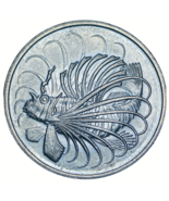 Singapore 50 Cents, 1976 Gem Unc~Lion Fish~Free Shipping #A88 - £5.47 GBP