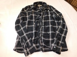 Hollister California Women&#39;s Junior&#39;s blouse shirt top XS xsmall black p... - $15.43