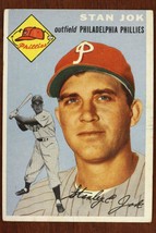 Vintage 1954 Baseball Card TOPPS #196 STAN JOK Philadelphia Phillies Out... - $11.52