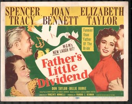 Father&#39;s Little Dividend #1 Title Lobby Card 11x14 Spencer Tracy Joan Bennett - £39.85 GBP