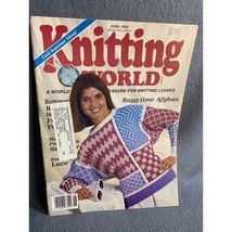 Knitting World Magazine June 1988 Vintage for Afghans Sweaters Dolls - $6.92