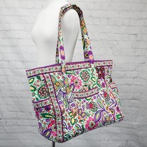 ❤️ Vera Bradley Viva La Vera Get Going / Carried Away Xl Tote White Green Purple - £55.13 GBP