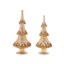 Gold Beaded Glass Holiday Tree (Set of 2) - $87.32
