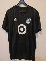 ADIDAS MLS MINNESOTA UNITED FC TEAM TRAINING JERSEY BLACK SIZE L - $14.84