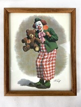 Clown with Teddy Bear Print by Arthur Sarnoff signed and framed - £22.36 GBP