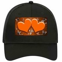 Orange White Hearts Butterfly Oil Rubbed Novelty Black Mesh License Plat... - £23.08 GBP