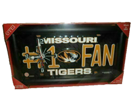 GTEI Sport Fans License Plate Quarts Wall Clock Missouri Tigers - £36.97 GBP