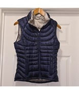 Bernardo Dark Blue Quilted Puffer Goose Down Zip Up Lightweight Vest Wom... - $30.13