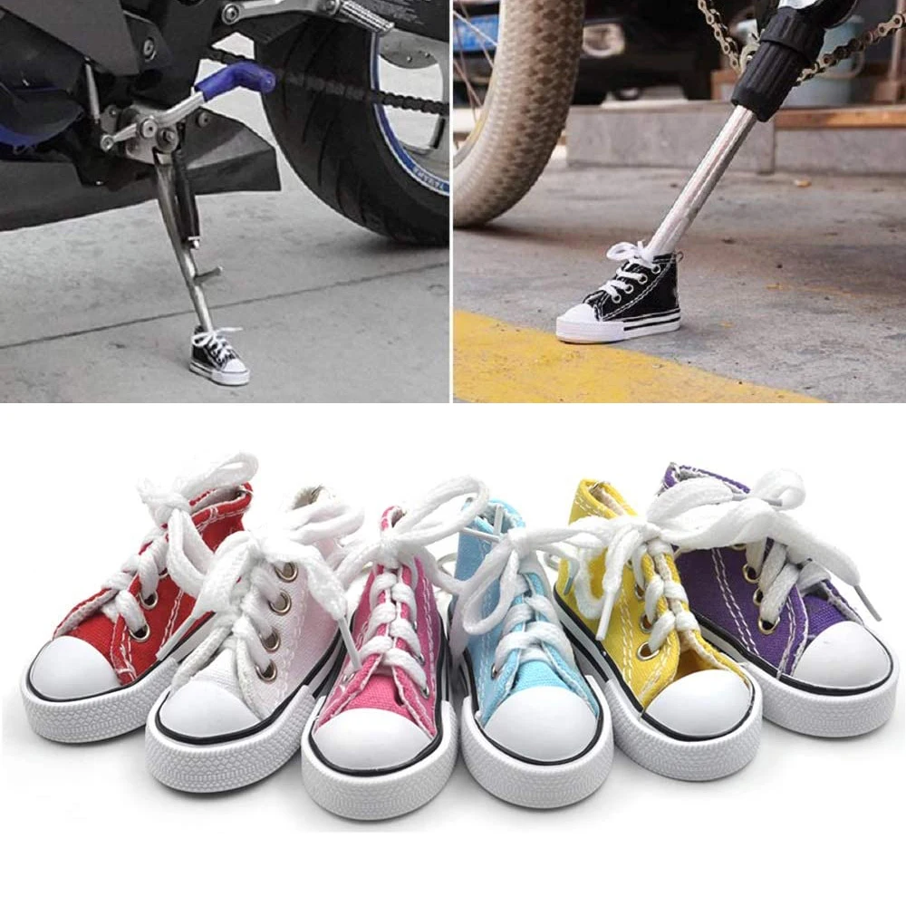 Creative Tripod Cover for Motorcycle Bicycle Side Stand Shoe Shape Foot Support - £7.72 GBP+