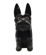 Vtg Wood Hand Carved Scottish Terrier Dog Scottie Match Safe Pen Holder ... - $24.99