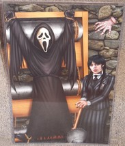 Wednesday Addams vs Ghostface Glossy Art Print 11 x 17 In Hard Plastic Sleeve - £20.29 GBP