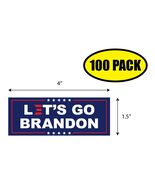 100 PACK 4" x 1.5" LET'S GO BRANDON Sticker Decal Humor Funny Gift BIDEN VG0048 - $84.15