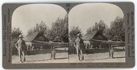 c1900&#39;s Real Photo Stereoview A Farmer&#39;s Home in Temuco, Chile - £14.53 GBP