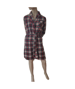 Lauren Ralph Lauren Tie Robe Women Size XS Plaid Light Fleece Pocket Lon... - $368.28 MXN