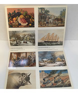 Currier and Ives  vintage postcards in full color reproduction 19 postcards - $24.70