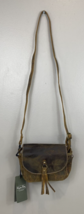 NWT MYRA &quot;whispering woods&quot; Western Cow Hide &amp; Leather Crossbody Bag Fringe - £25.93 GBP