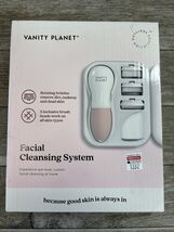 Vanity Planet Facial Cleansing System Rotating Three Brush Heads White &amp;... - $25.08 CAD